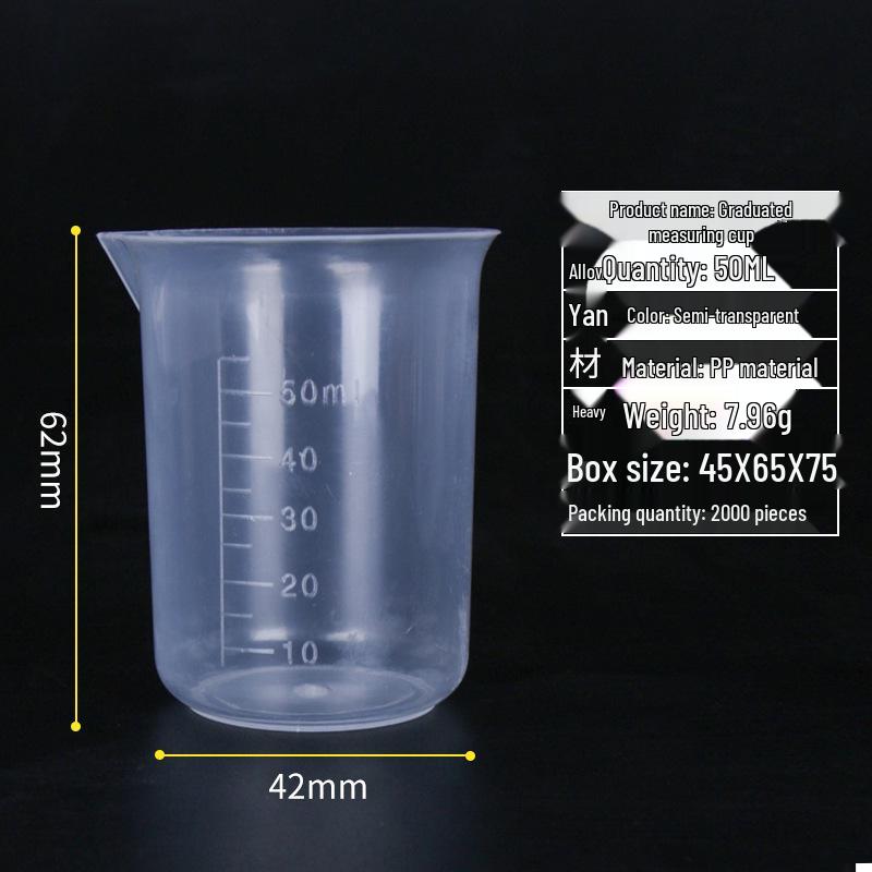 Plastic Measuring Cups - 100ml, 200ml, 250ml, 500ml, 1000ml Graduated Beakers