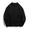 Men's  Texture  Twisted Flower  Process  Round Neck  Thickened  Pullover  Knitted Sweater  Sweater