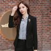 Fashion Luxury Rhinestone Simple Leaf Pearl Lapel Pins Brooches Women Clothing Coat Accessories Gifts