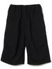 Beams Men's Wide Short Slacks, Black, Size L