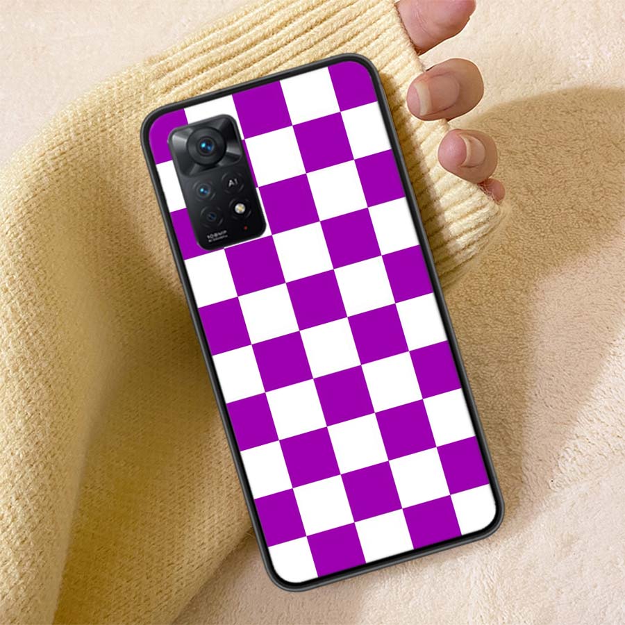 

Retro Classic Chess Board Grid Phone Case For Redmi Note 13 14 15 Pro Plus 12 13C 12C 15C 9 10 10C 9T 9C 9A TPU Soft Cover Clear Redmi Note 13 5G