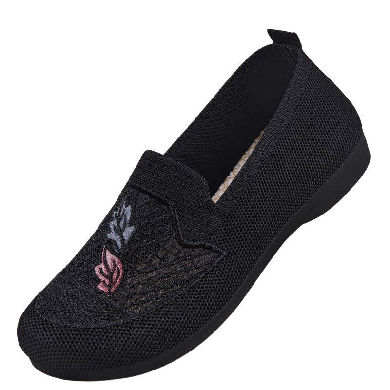 Non-slip Lightweight Cloth Shoes Women's Breathable and Wear-resistant Mother Shoes Widened Comfortable Walking Shoes Medium and Old Walking Shoes
