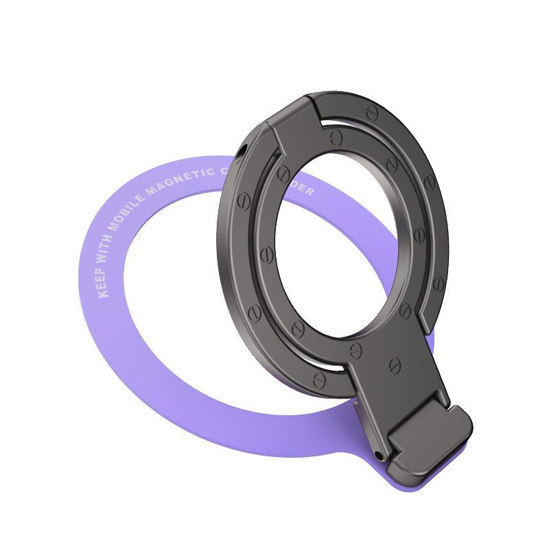 Ultra İnce Manyetik Metal Halka Stand: Evrensel Cep Telefonu Masaüstü Etiket Tutucu