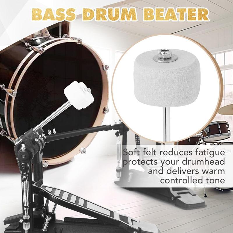 Drum Set Accessories Kit Clutch Felt Pads Wing Nut Washers, Drum Keys, Plastic Cymbal Sleeves