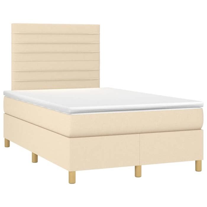 VidaXL Slatted Bed Base with Mattress and LED, Upholstered Bed, Double Bed, Adult Bed for Interior Bedroom, 3135506