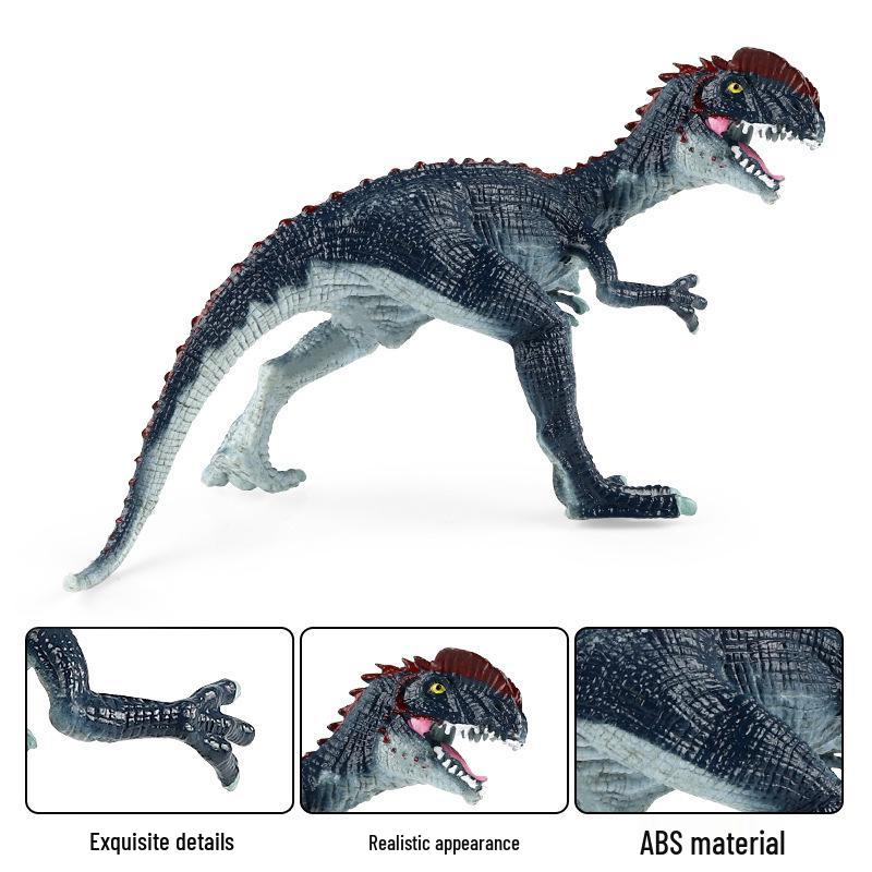 Jurassic Dinosaur Toy Models: Dilophosaurus & Spinosaurus - Educational Plastic Animal Decor