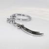 Islam Muslim HZ Zulfiqar Sword of Imam Ali Stainless Steel Key Ring  , HZ . Ali  Key Chain