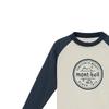 MONTBELL T-shirt Kids Color-blocked Print Pattern Crew Neck Pullover Long Sleeves Ivory Kids