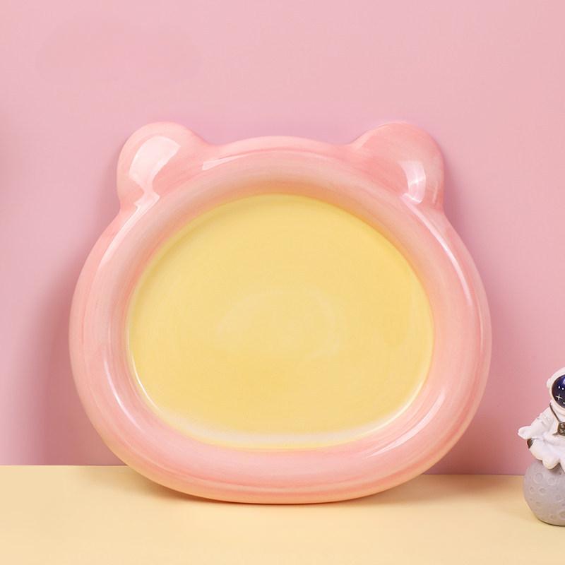 Dessert High Beauty Plate Home Desktop Atmosphere Decoration Colorful Bowl Nail Art Display Plate Cat Bowl Ceramic Grain Bowl