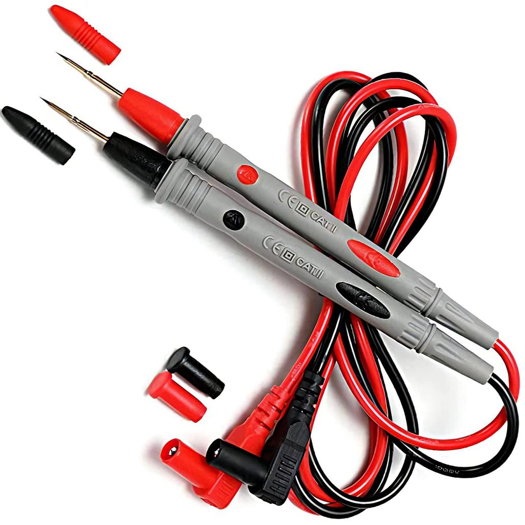 Fint spiss nål meterprobe testledninger for multimeter voltmeter kabel