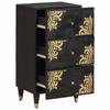 Sideboard with Shelf Black 40 x 33 x 75 cm Solid Mango Wood