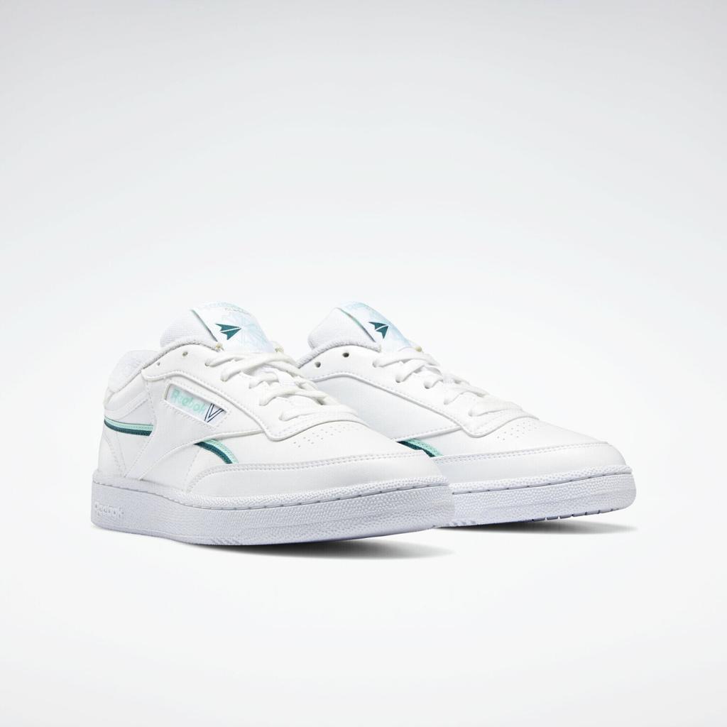 Vegan Reebok Club C 85 Sneakers Cloud White/Hint Mint/Midnight Pine