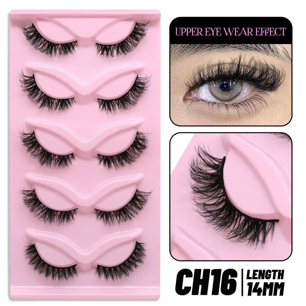 Cat Eye Lashes Faux Mink Eyelashes Natural Long Winged End Eye Elongated Eyelashes Faux Cils Eyelashes Extension