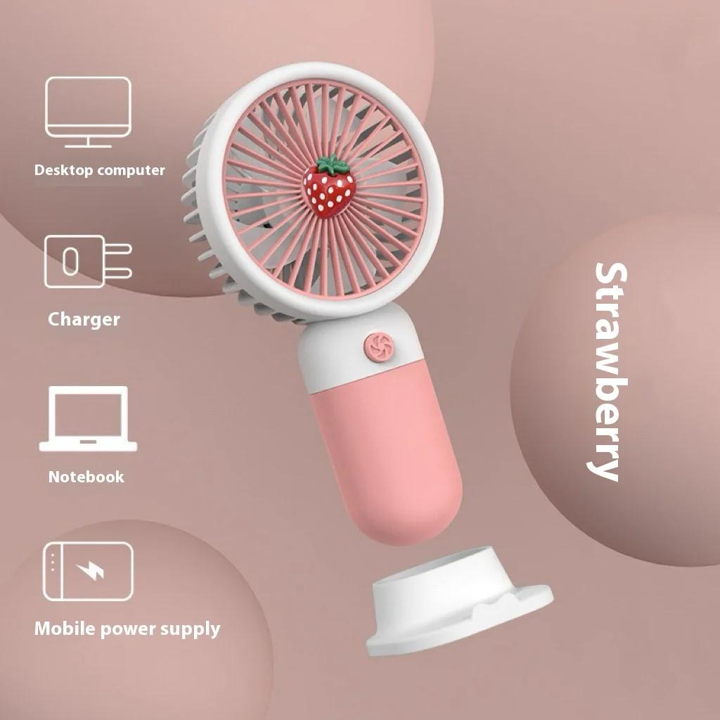 Portable Mini Fan Handheld Pocket Fan USB Rechargeable Small Fan 1 Speeds Cute Personal Desk Fan for Office Outdoor Travel Gift