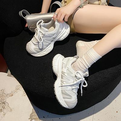 Big Head Thick Sole Women's 2025 Summer New Mesh Breathable Lightweight Running Sports Shoes
