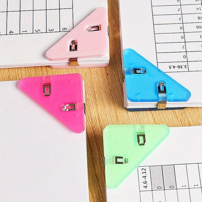 5 multifunctional triangle clips designed for organizing study materials, documents, and books