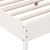 Vidaxl Bed Without Mattress, White, 200X200 Cm, Solid Pine Wood