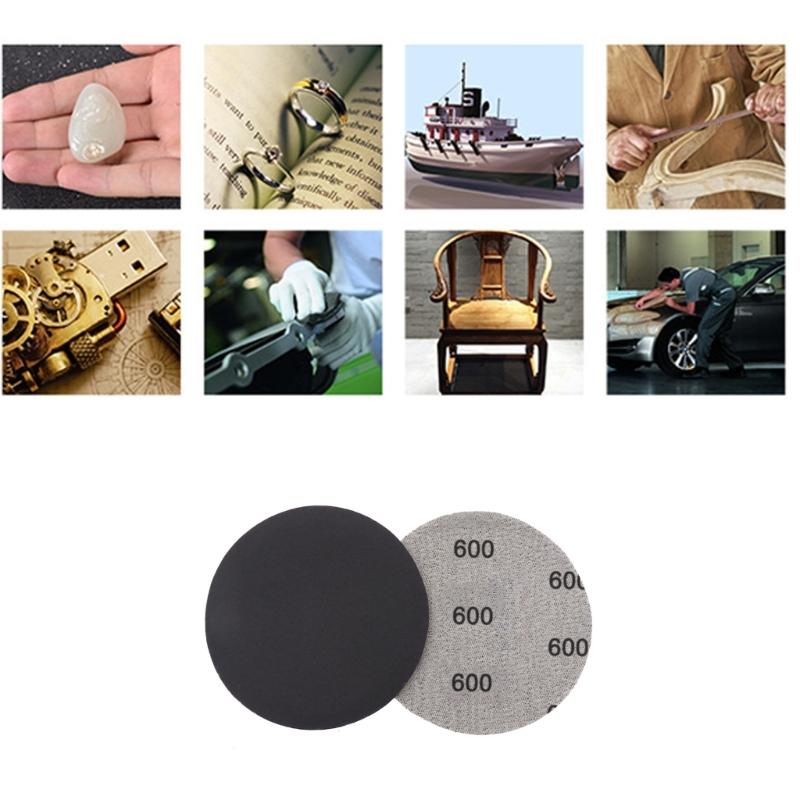 Pack of 30 Wet Dry Polishing Sandpaper Discs Abrasive Sheets Carbon Silicon Materials for Automotive Metal Woodworking