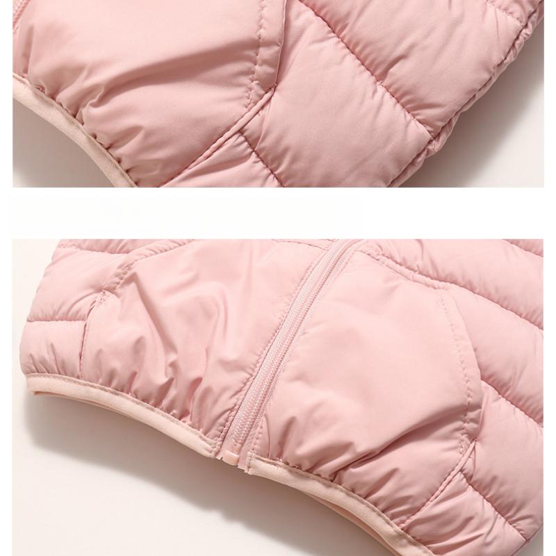 Nové dětské oblečení s kapucí a kreslenými uši, lehká bavlněná vesta, dětská bezrukávová bunda, kabát pro chlapce a dívky