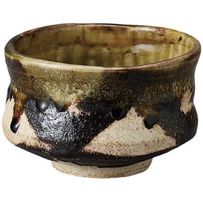 Matcha-Schale, Matcha-Schale, H8 cm, Schwarz, Oribe Vidro, Matcha-Schale, Teezeremonie, Matcha-Schale, Keramik, Mino Ware, Hergestellt in Japan, Ale-net 11,7