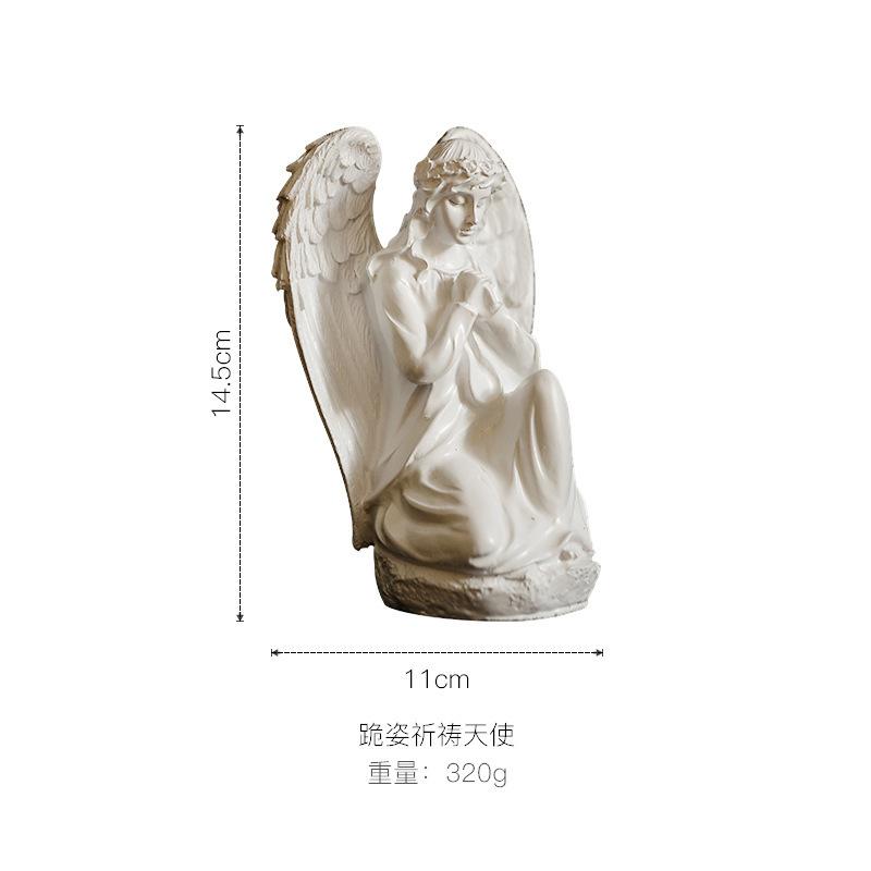 8–30cm Continental-Inspired Resin Praying Angel Figurine | Distinct Contemporary Style Workmanship Bedroom & Shelf Adornment