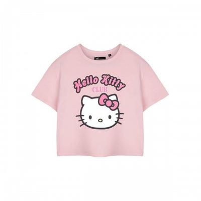 Womens/Ladies Club Short-Sleeved Crop T-Shirt