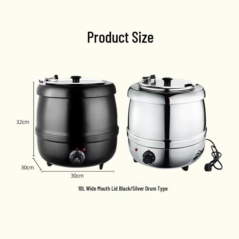 RSRDDY Commercial Electric Stainless Steel Soup Warmer