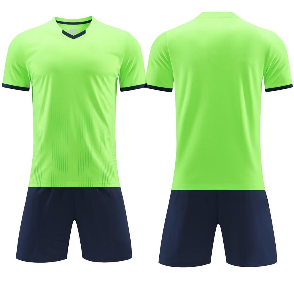 Wholesale football jersey set Customized men's and women's training game jersey Student short-sleeved class uniform Breathable ying football jersey