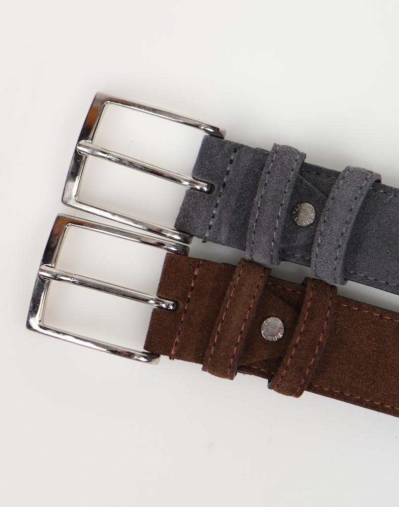 IKALOOK Italy Cowhide Solid Suede Belt Abe102