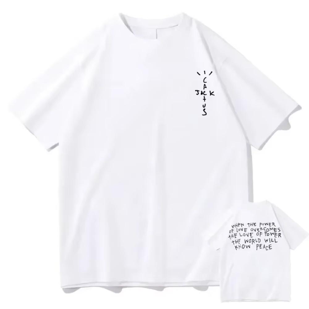 

New Cactus Jack T Shirt Fashion Letter Print TShirt Unisex Women Casual Loose Oversized Tshirt Hip Hop Oversized T Shirt 4XL