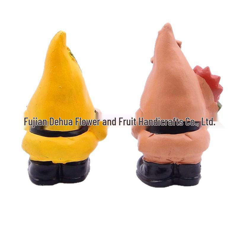 Cross-Border Harvest Garden Gnome: White Beard Dwarf Cement Outdoor Ornament Statue.