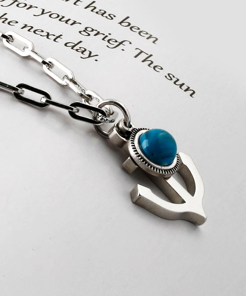 Shoveoff Svn-2003 Simple Turquoise Men'S Necklace For Daily Points