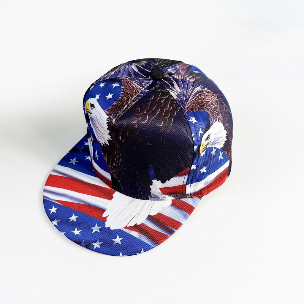 Ausgebleichte Print Flache Kappe Mit Breiter Krempe Sonnenschutz Für Outdoor-Fans