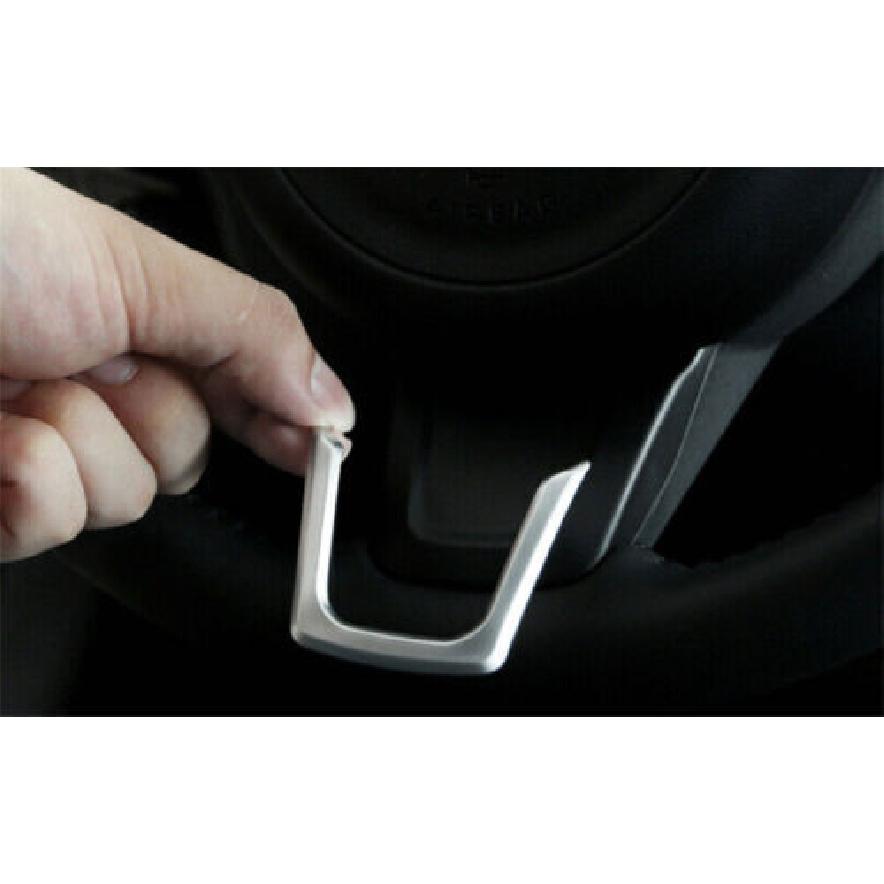 For Jaguar XF 2016-  Cover Trim Matte Silver ABS Steering Wheel Sheet 1PCS