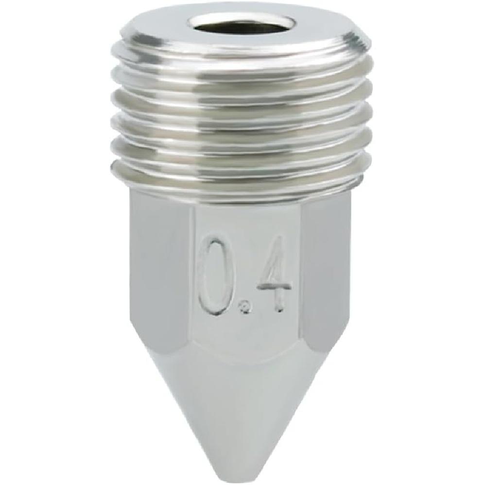 Upgrade Exchangable Trimetal High Flow Nozzles 0.4 - Hardened Steel, Copper, Titanium TC4 Compatible with RapidChange REVO Hotends and Extruders,H2