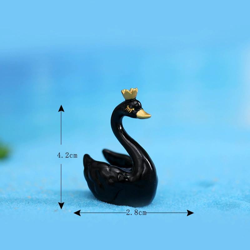 

Micro Landscape Swan Small Decoration Cute Cartoon Resin Creative Accessories чёрный