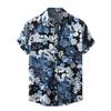 Men's Lapel Fashion Short Sleeve Casual Printed Shirt Men's Casual Versatile