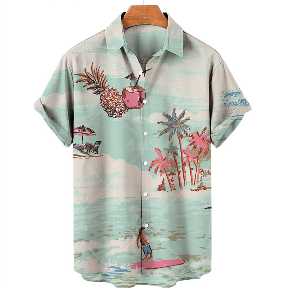 2024 Flower Shirt Hawaiian Men Clothes Loose Breathable Men's Shirts Summer Male Street Casual Short Sleeve Tops 5xl