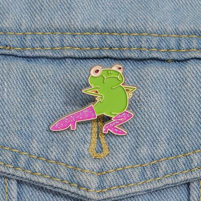 Wearing Pink Boots, Frog Brooch, Funny And Fun Animal Badges, Personalized Necklaces, Creative Gift Accessories