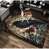 Satanic Skull Ram Head Mat Durable Protective Carpet for Home Office or Outdoor Use Gothic Halloween Home Decoration Rugs Party