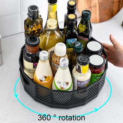 Versatile Seasoning Rack 360 Degree Rotating Great Non-Slip Turntable Spice Rack KTY
