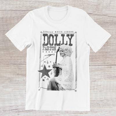 DOLLY PARTON Leyenda de la Música Country en Camiseta de Algodón Peinado Anillo Camiseta Unisex