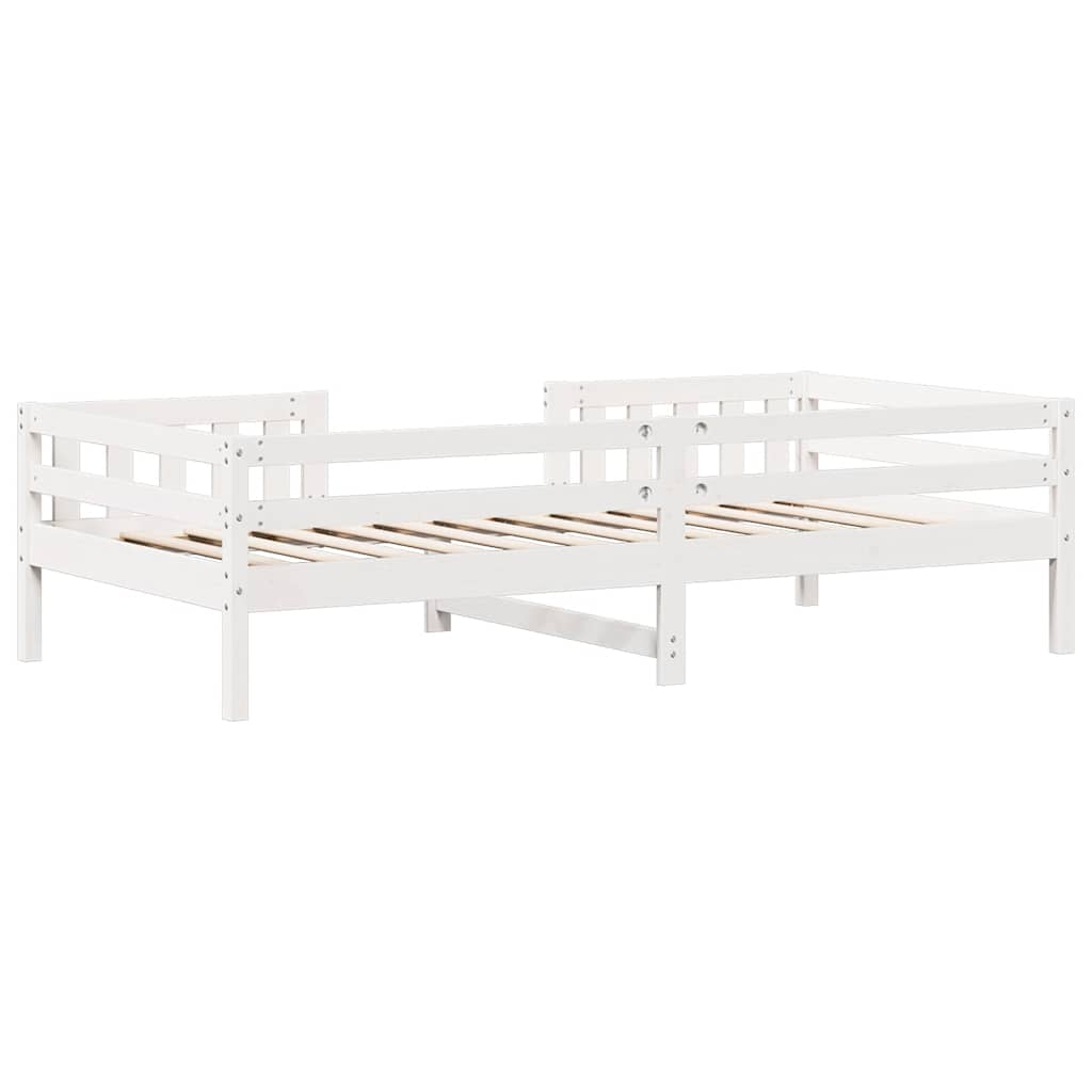 Vidaxl Rama Łóżka Bez Materaca, Biała, 75X190 Cm, Lite Drewno Sosnowe
