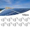 100 ks 30/35mm Svorky na odstraňování nečistot ze solárních panelů Klip na vedení vody pro solární panely Vedení vody Nerezová přezka pro odvodnění