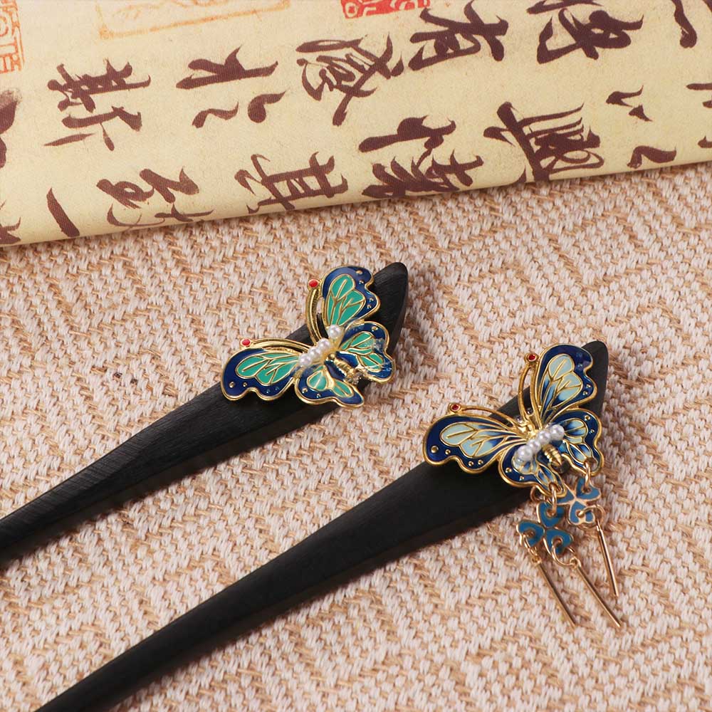 Tassel Hanfu Hairpin Chinese Style Butterfly Tassel Hair Stick Cheongsam Accessories