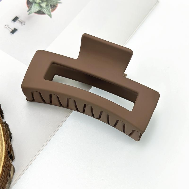 High-End Frosted Solid Color Hair Clip for Women