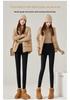 Women's Black High-Waisted Fleece-Lined Leggings, 2025 Winter Style, Thick, Elastic, Slim-Fit