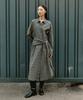 ARTID Scarf Check Shirt Dress_Navy