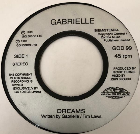 7-дюймовая пластинка GABRIELLE Dreams GOD99 GO BEAT 1993 UK Поп Б/у