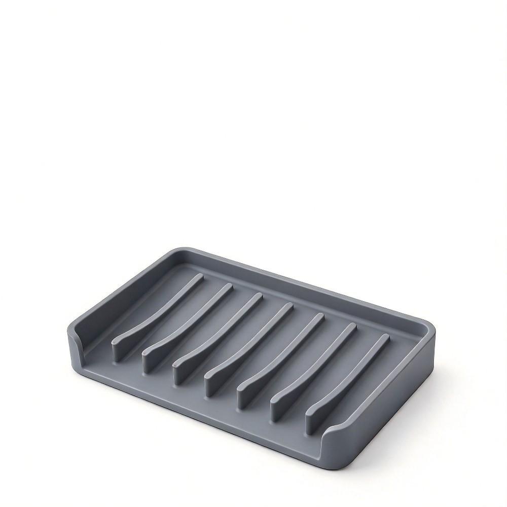 Non-Slip Soap Holder Diversion Sink Splash Guard Mat Drainage Soap Dish  for Bathroom and Kitchen
